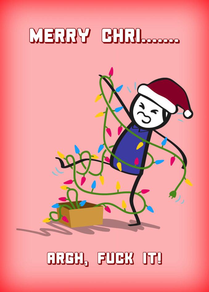 Twisted Gifts presents a ARGH Funny Christmas Card - a hilariously funny card that is perfect for spreading holiday cheer!