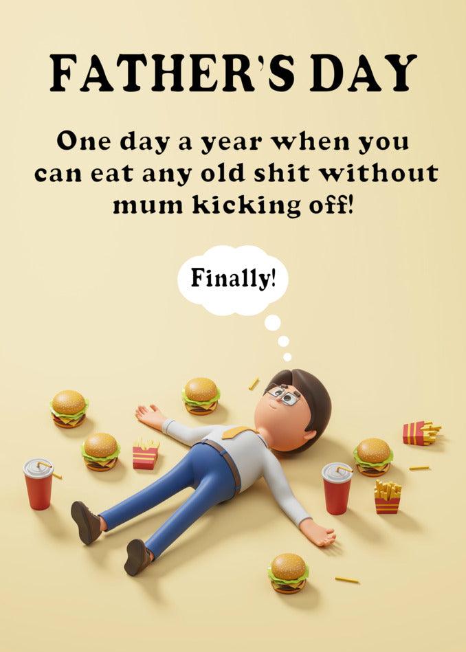 Celebrate Father's Day with a hilarious twist - a memorable year of sharing laughter and inside jokes without mum kicking off, with the Twisted Gifts Any Old Shit Father's Day Card.