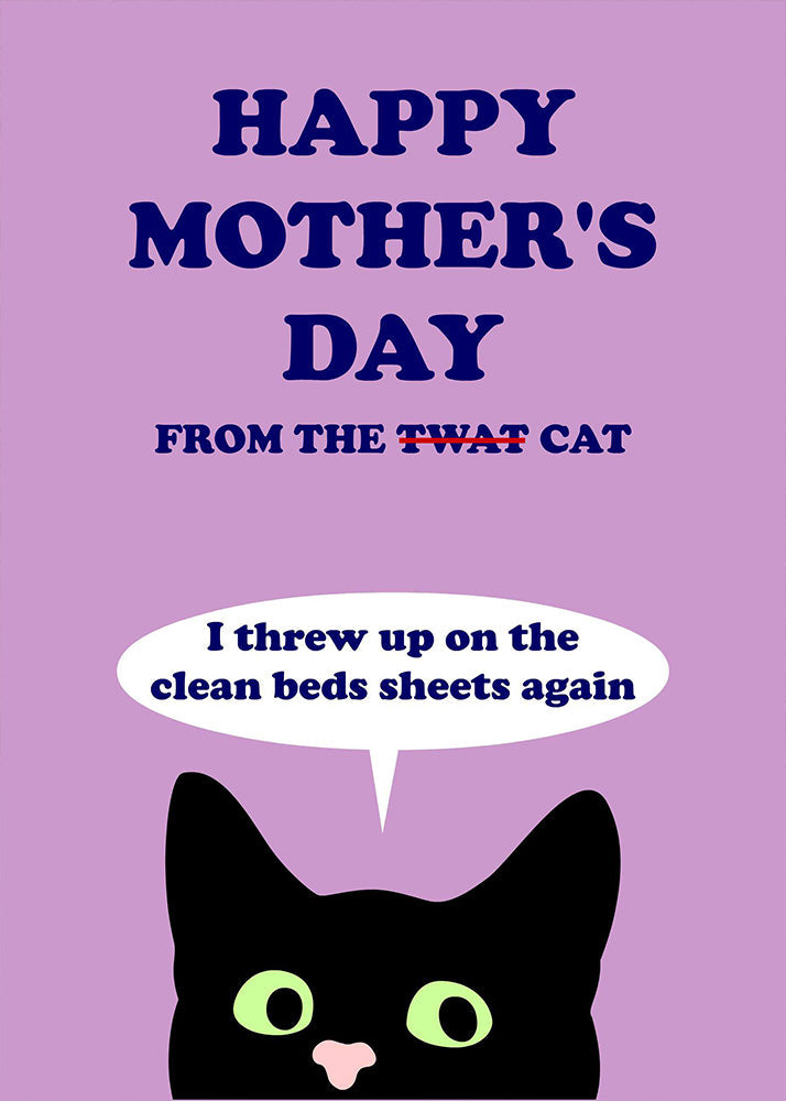 Happy mother's day from the Twisted Gifts Bed Sheets Mother's Day Card.