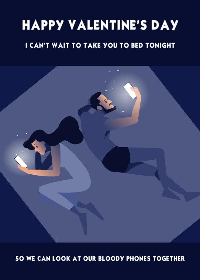 Twisted Gifts Bloody Phones Funny Valentine's Card.
