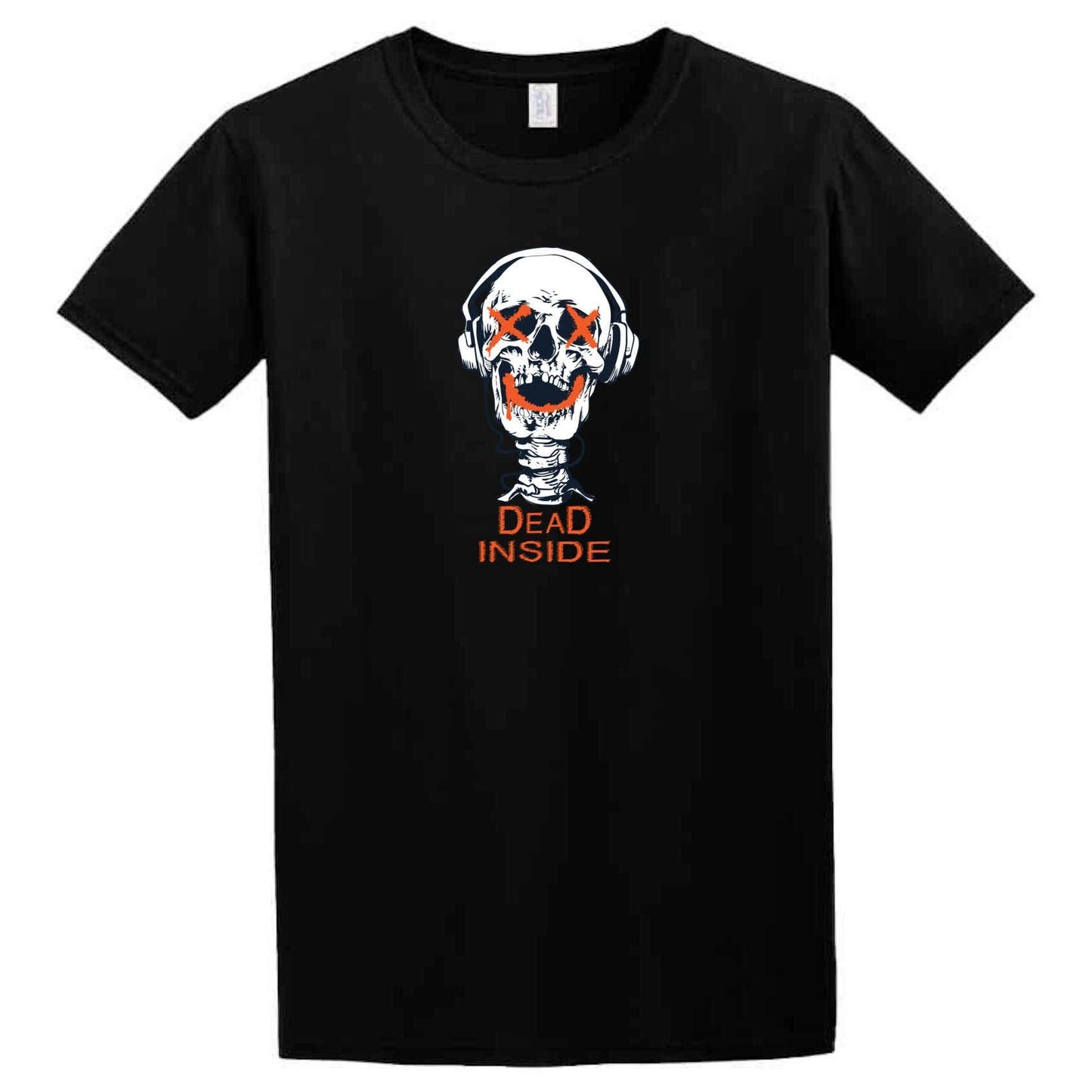 A Dead Inside T-Shirt from Twisted Gifts with an orange skull on it.