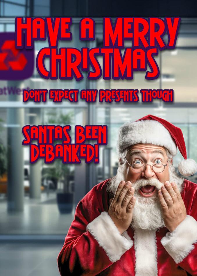 Have a twisted merry christmas with Debanked Funny Christmas Cards from Twisted Gifts.