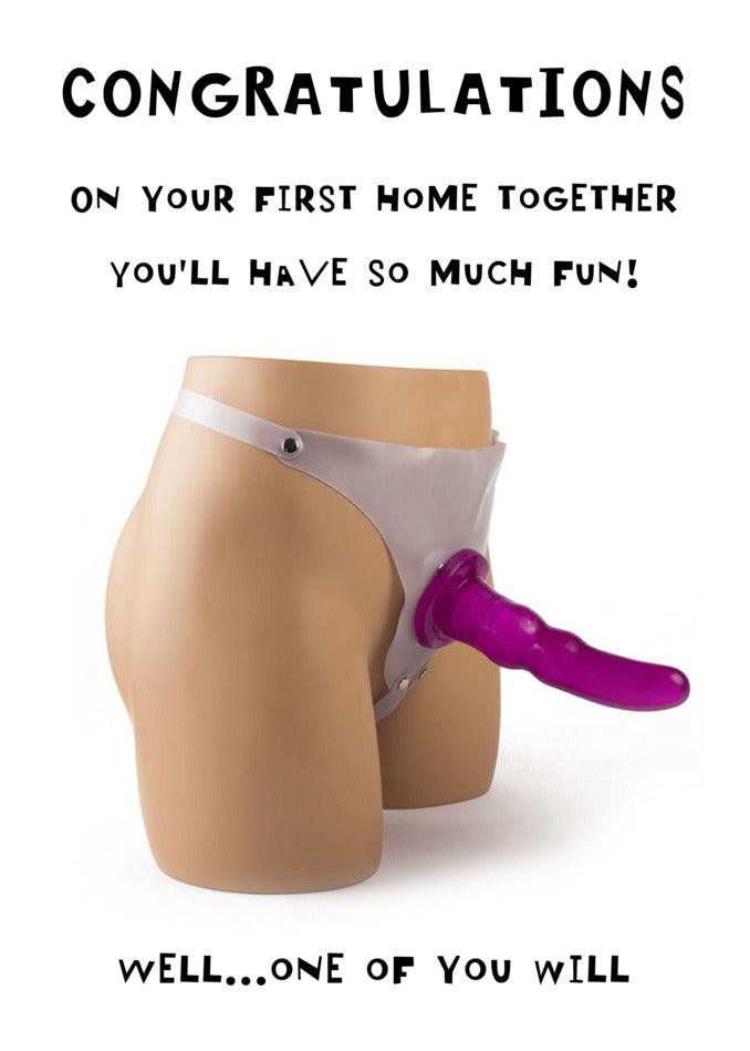 Congratulations to the new home owners on their Twisted Gifts First Home Rude Congratulations Card!