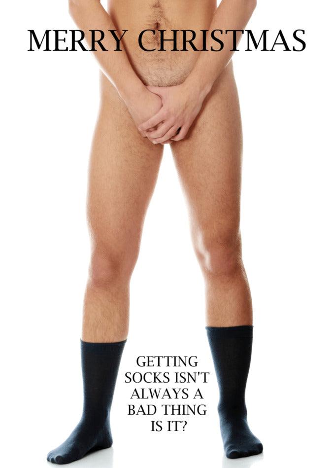 Twisted Gifts Her Getting Socks Funny Christmas card