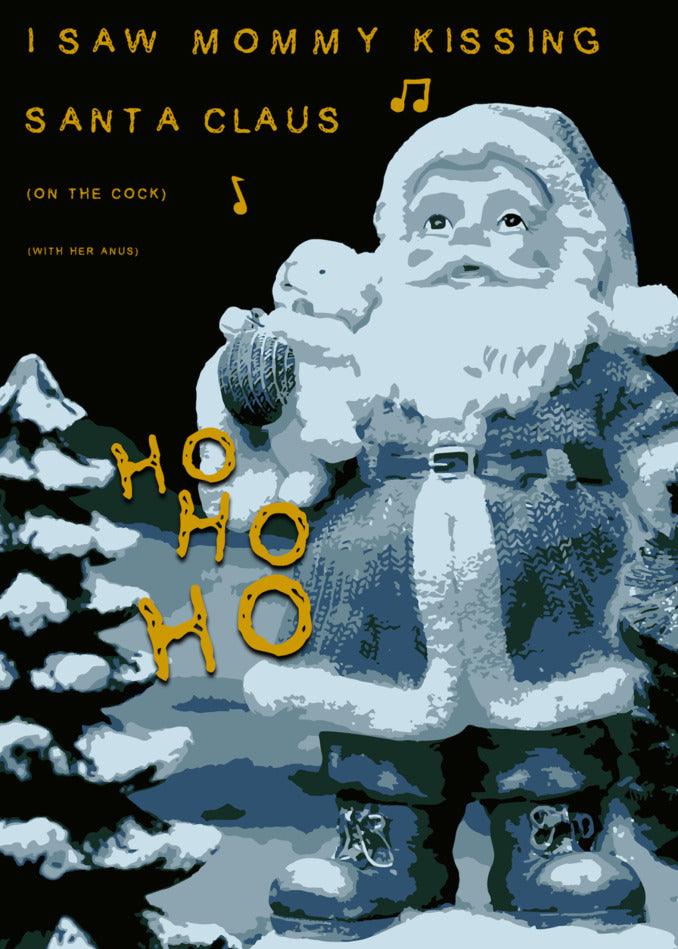 I witnessed a cheeky moment between mommy and Santa Claus with the Twisted Gifts' Hohoho Rude Christmas Card.
