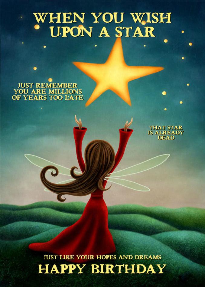 Send a Twisted Gifts Hopes And Dreams Funny Birthday Card that will make them laugh, while playfully poking fun at the idea of smashing someone's dreams.