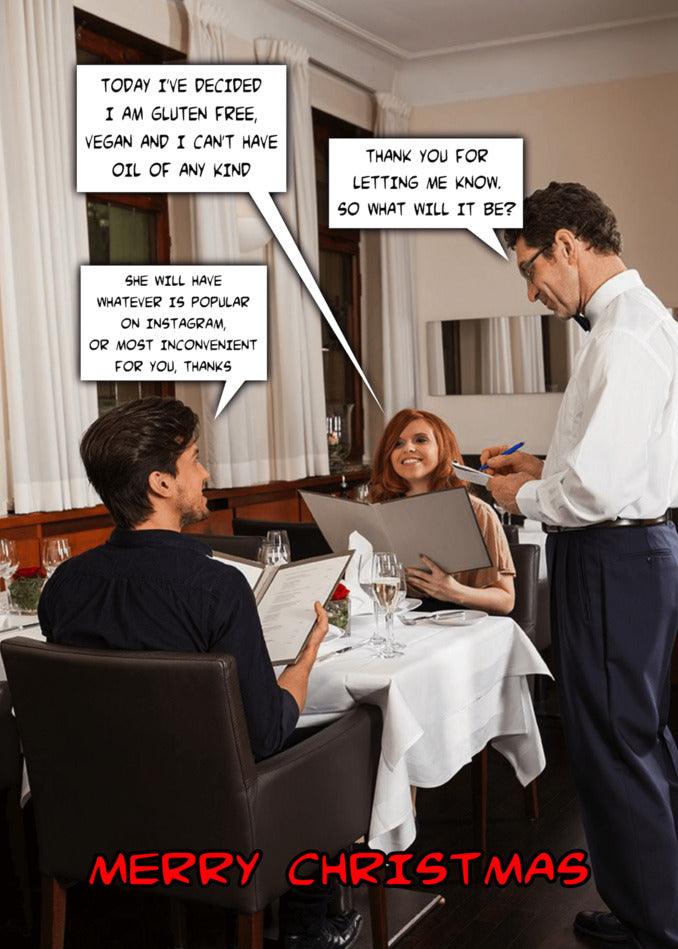 A man is sitting at a Twisted Gifts gluten-free restaurant table.