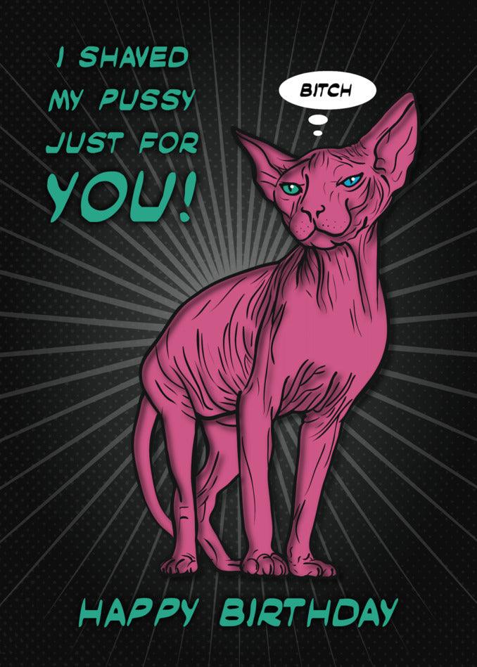 A fabulous and funny Twisted Gifts Just For You Rude Birthday Card crafted especially for you, featuring a surprise element that will make you smile!