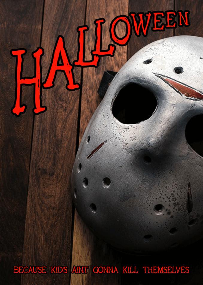 A Twisted Gifts Kill Themselves Funny Halloween Card.