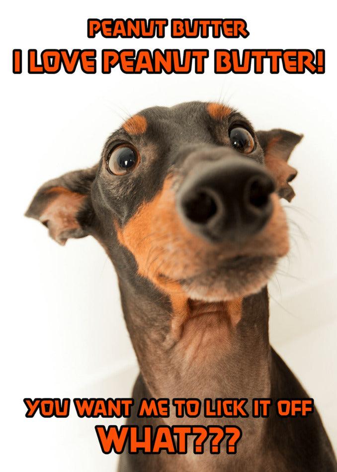 As a dog lover, I must admit that Twisted Gifts' Peanut Butter Funny Birthday Card holds a special place in my heart. There's something hilarious about the thought of licking it off...