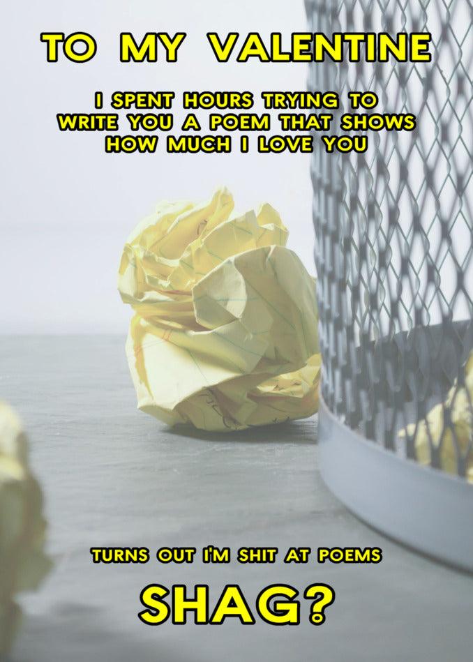 Funny Twisted Gifts Poems for the Poem Funny Valentine's Card.