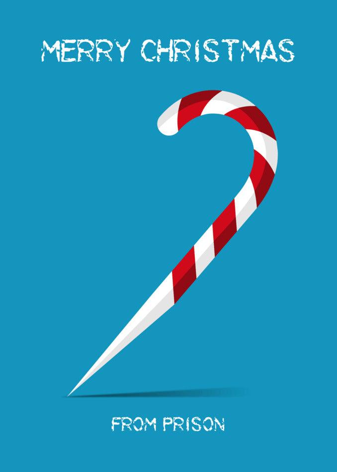 Twisted Gifts' Prison Funny Christmas Card.