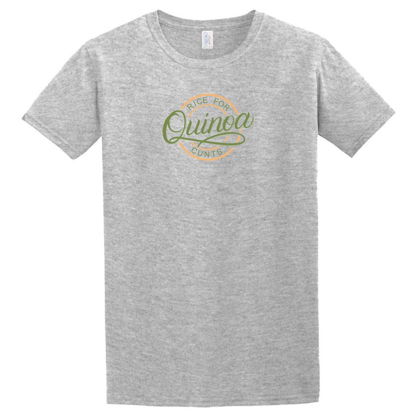 A gray Quinoa T-Shirt with the word Twisted Gifts on it.