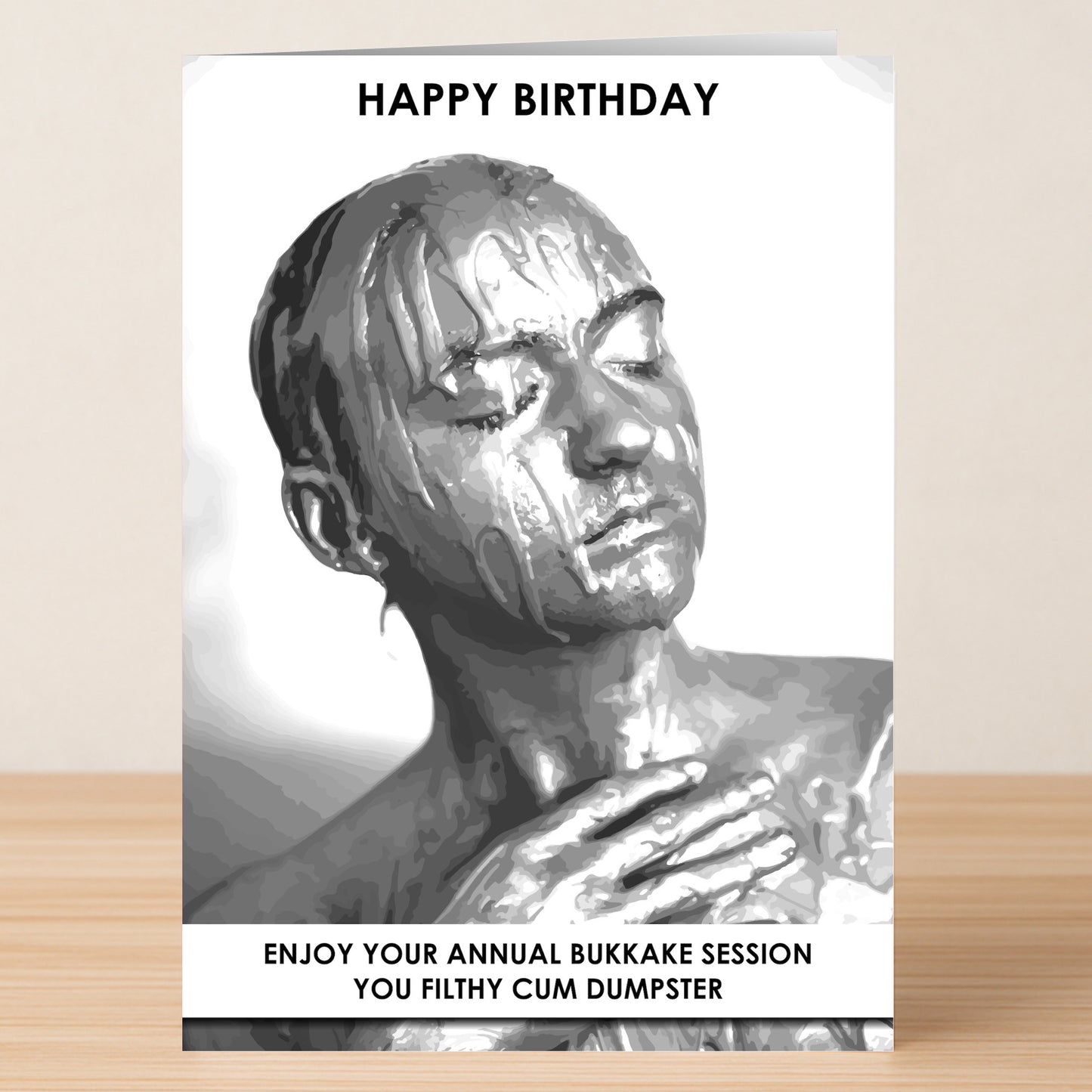 The “Annual Session” Cheeky Innuendo Joke Card by Twisted Gifts is a funny rude birthday card with illustrated crude humor—an ideal offensive gift for those who love risqué jokes. Not suitable for general audiences.