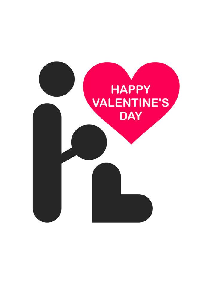 A Simple BJ Rude Valentine's Card icon featuring a person holding a heart by Twisted Gifts.