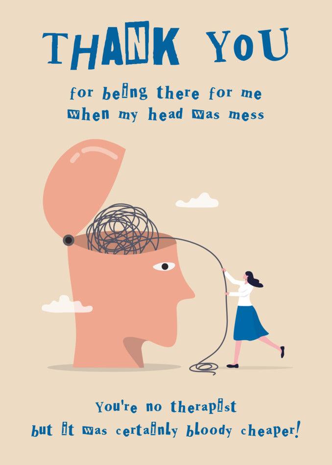 Twisted Gifts Therapist Funny Thank You Card
