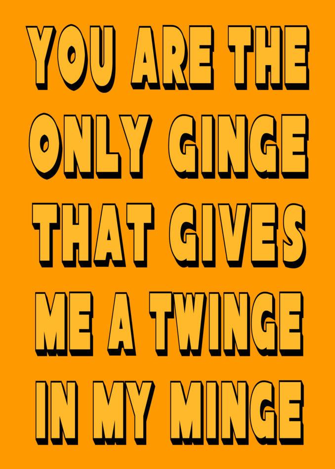 You are the only Twinge Funny Valentine's Card from Twisted Gifts that gives me a twin in my funny Valentine's card.