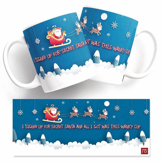 One set of Wanky Cup mugs from Twisted Gifts, perfect for a Secret Santa gift exchange.