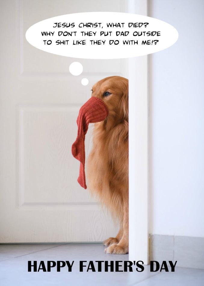 Twisted Gifts' "What Died? Rude Father's Day Card