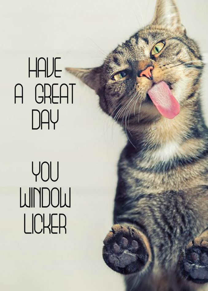 Have a great day you rude Twisted Gifts Window Licker Insulting Birthday Card.