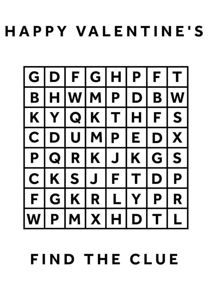 Celebrate Valentine's day with a Twisted Gifts Word Search Funny Valentine's Card and discover twisted gifts or receive a funny Valentine's card.
