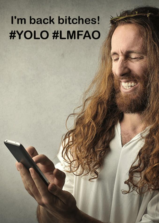 I'm back, peeps! Yolo Funny Easter Card with a twisted twist from Twisted Gifts.