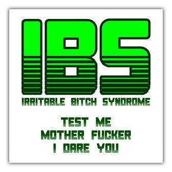 Twisted Gifts IBS Coaster with cork backed sticker.