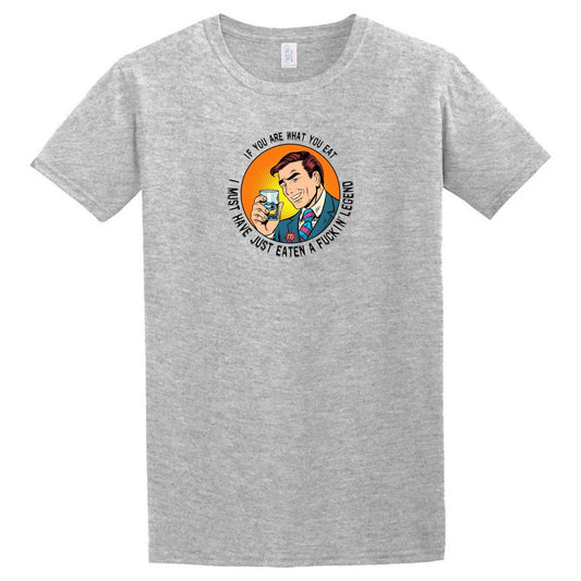 A Legend T-Shirt from Twisted Gifts with an image of a man holding a beer.