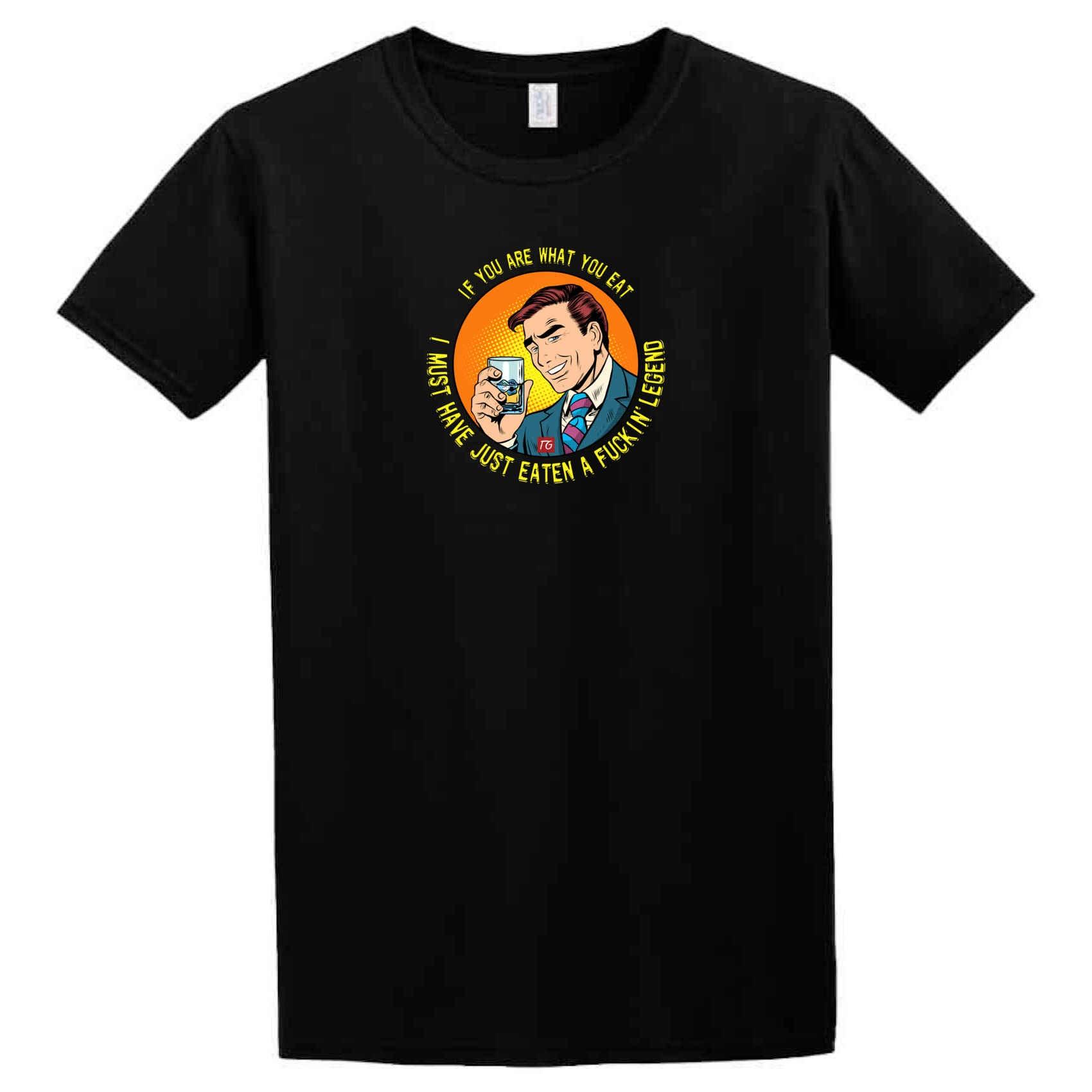 A Legend T-Shirt from Twisted Gifts with an image of a man holding a beer.