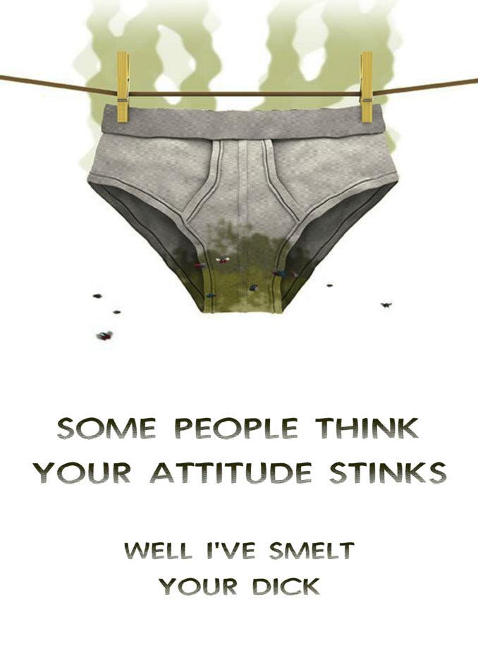 Looking for a Twisted Gifts Attitude Dick Insulting Greeting Card or funny greeting card for a twisted gift? Discover a hilarious option from Twisted Gifts that will leave everyone laughing. Whether you're trying to change the perception of your attitude or simply want to bring