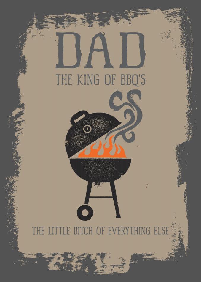 Twisted Gifts' BBQ Rude Father's Day Card: Dad, the king of bros and a little bit of everything else. Get him a funny card to celebrate his special day!