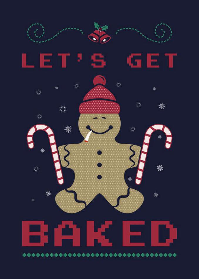 Get groovy with the Twisted Gifts Baked Funny Christmas Card T-shirt, perfect for any stoner holiday enthusiast.