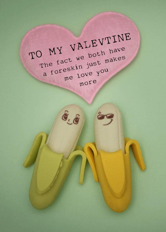 Twisted Gifts Both Of Us Insulting Valentine's card featuring two bananas.