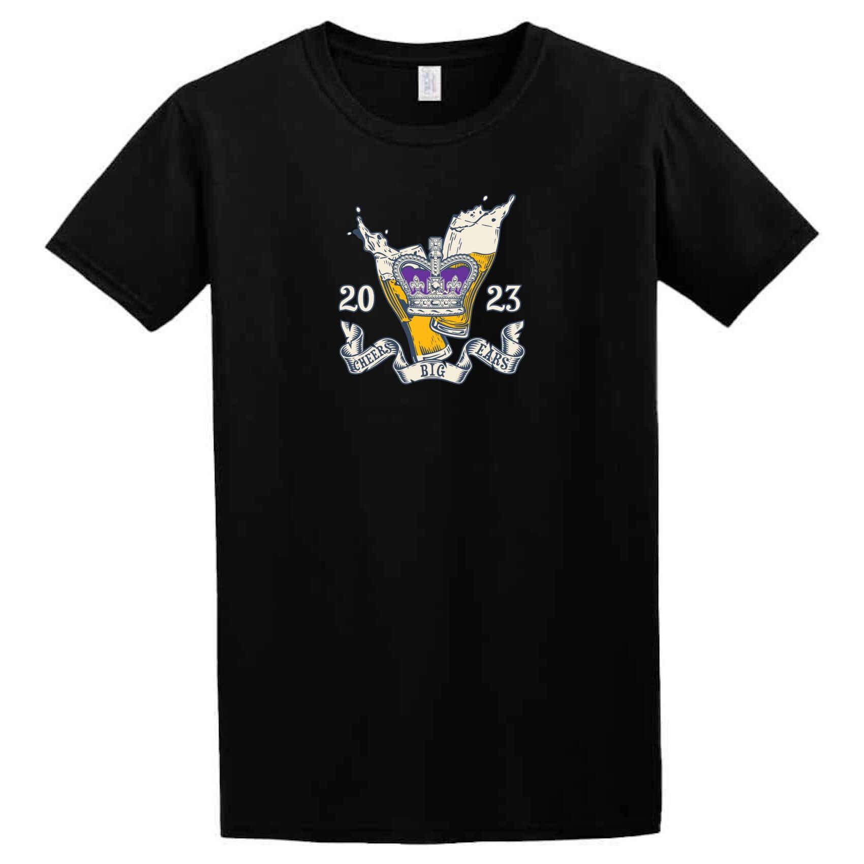 A historical satire Cheers Big Ears T-Shirt featuring the Los Angeles Lakers logo by Twisted Gifts.