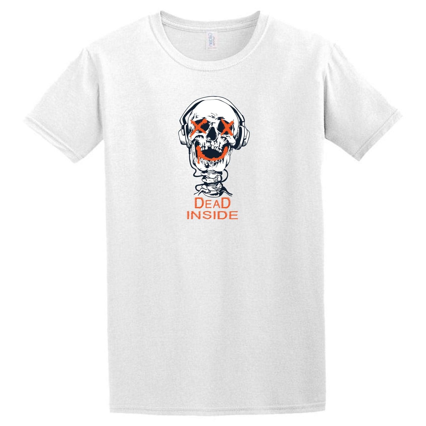 A Dead Inside T-Shirt from Twisted Gifts with an orange skull on it.