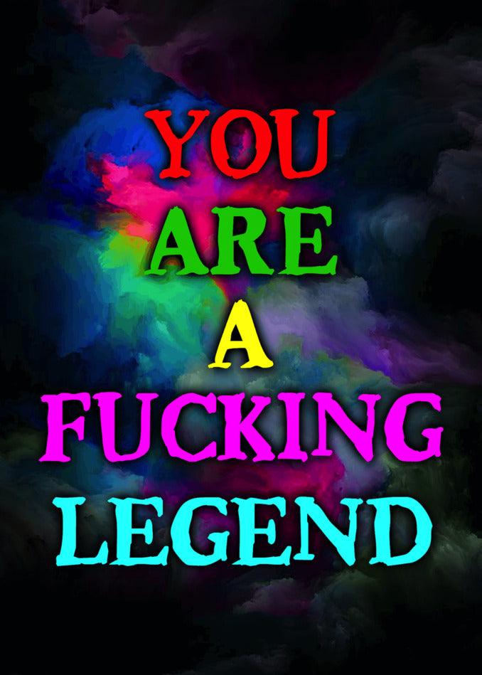 You are a Fucking Legend Funny Thank You Card from Twisted Gifts during this lockdown. Thank you for making me laugh with your funny antics.