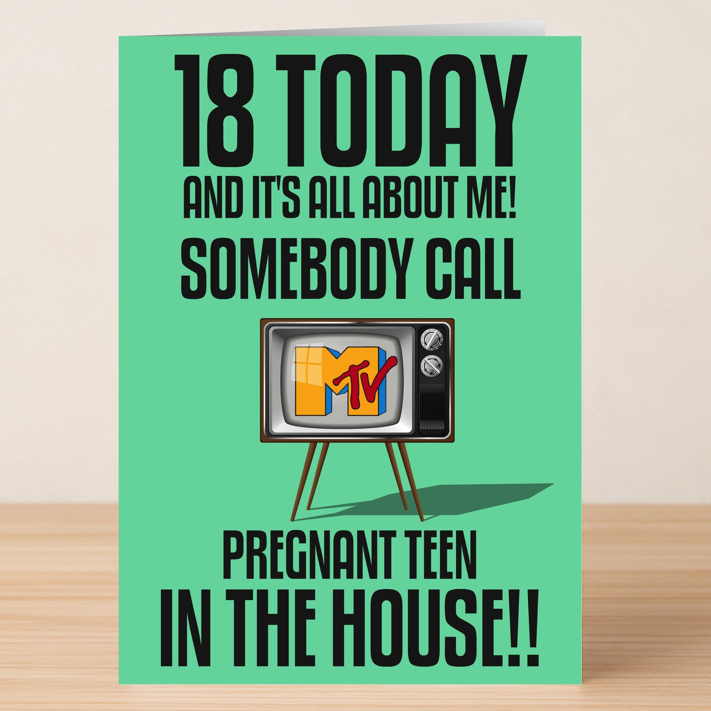 Celebrate their 18th birthday with the Twisted Gifts "18 - MTV Greeting Card Funny Birthday Card," featuring a retro TV and playful nod to MTV—perfect for marking this milestone with a fun, nostalgic twist!.