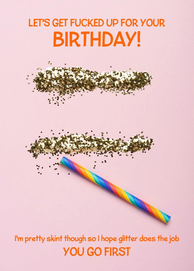 Let's puck up with a Glitter Funny Birthday Card from Twisted Gifts for your birthday.