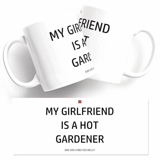 Surprise your Twisted Gifts Hot Gardener Mug girlfriend with this fun mug featuring a melted welly design.