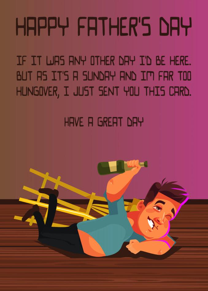 Twisted Gifts' Hungover Funny Father's Day Card.