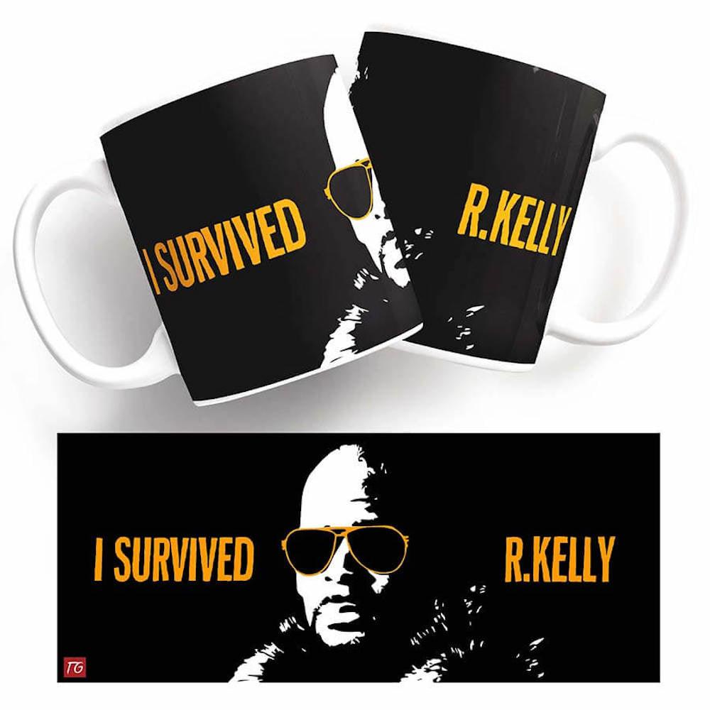 A dark and twisted I Survived Mug from Twisted Gifts, that shows off the message "I survived Kelly" - a fun and twisted gift from Twisted Gifts.