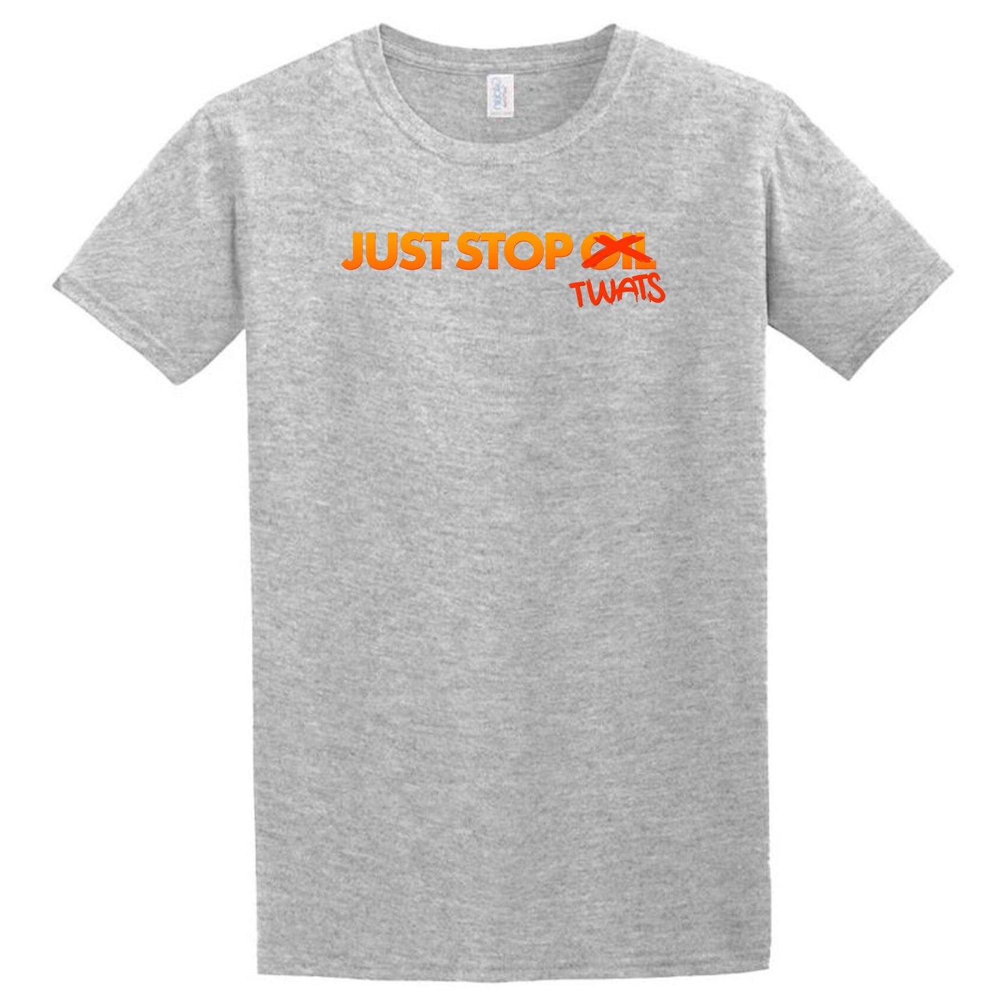 Just stop twats funny t-shirt | grey | uk & online