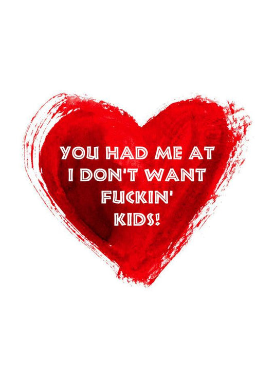 Need a laugh this Valentine's Day? Look no further than our selection of Twisted Gifts. Our Kids Funny Valentine's Cards from Twisted Gifts feature hilarious and slightly inappropriate messages, guaranteed to make your partner chuckle.