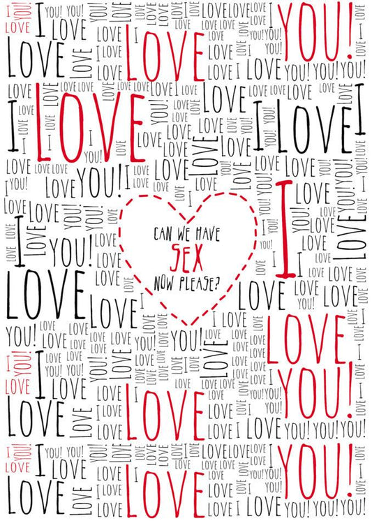 Twisted Gifts' Loads Of Love Rude Valentine's Card word cloud vector illustration with a unique design.