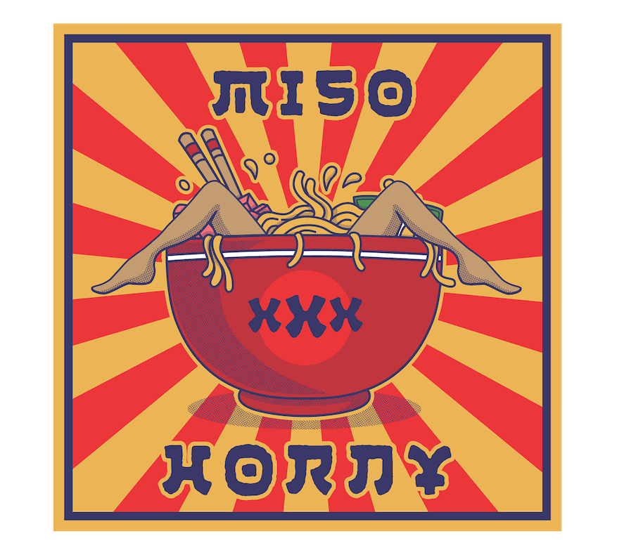 A Miso Horney T-Shirt with the words om yory on it from Twisted Gifts.