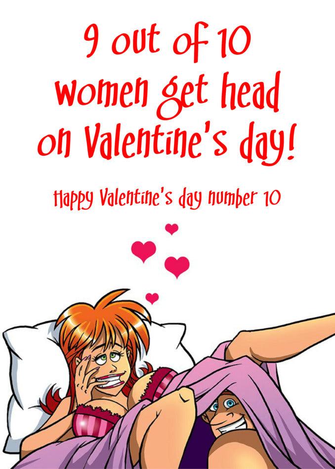9 out of 10 women head to the store for a Twisted Gifts Number 10 Rude Valentine's card.