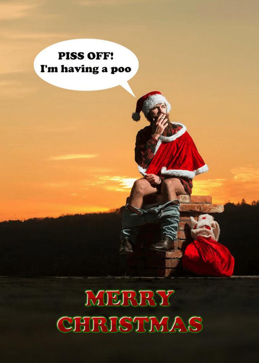 Twisted Gifts presents the Piss Off Rude Christmas Card.