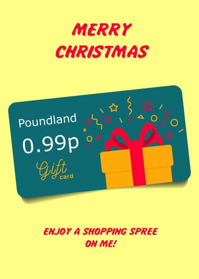 Merry Christmas with a hilarious twist - get your Poundland Funny Christmas Card now and bring some laughter to your loved ones with a funny Christmas card by Twisted Gifts.