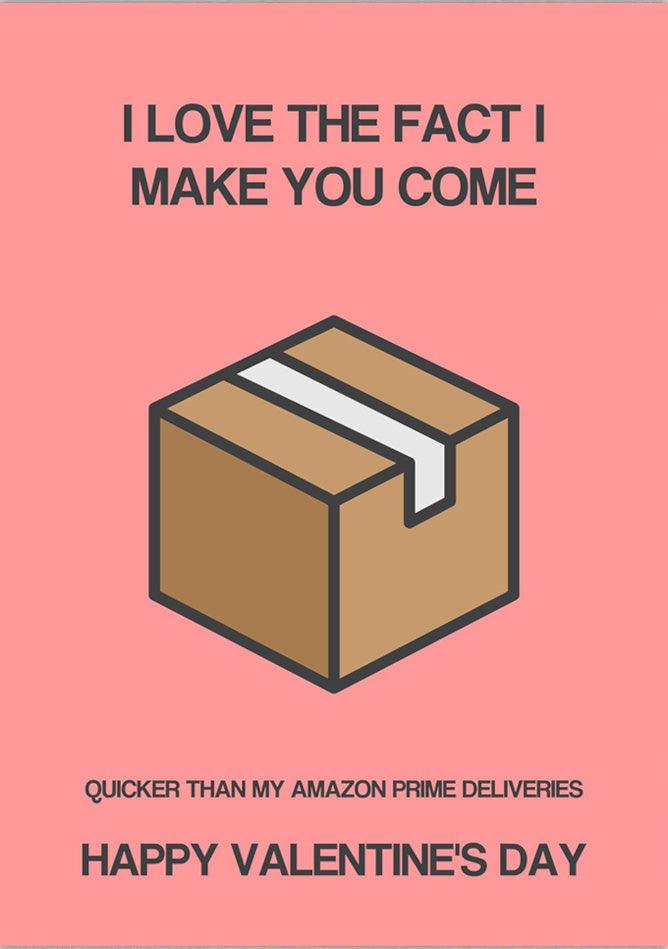 I love the fact that Twisted Gifts' Prime Funny Valentines Card with a playful message can bring a humorous touch, making you come quicker than prime.