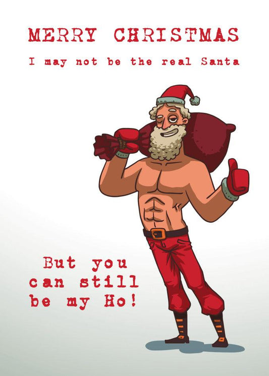 Twisted Gifts presents the Real Santa Funny Christmas Card.